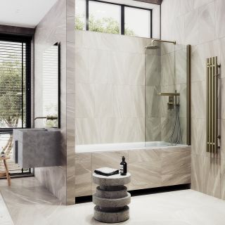 Шторка на ванну MaybahGlass MGV-770-2 50см бронза